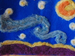 Felted artwork created at Jackalope